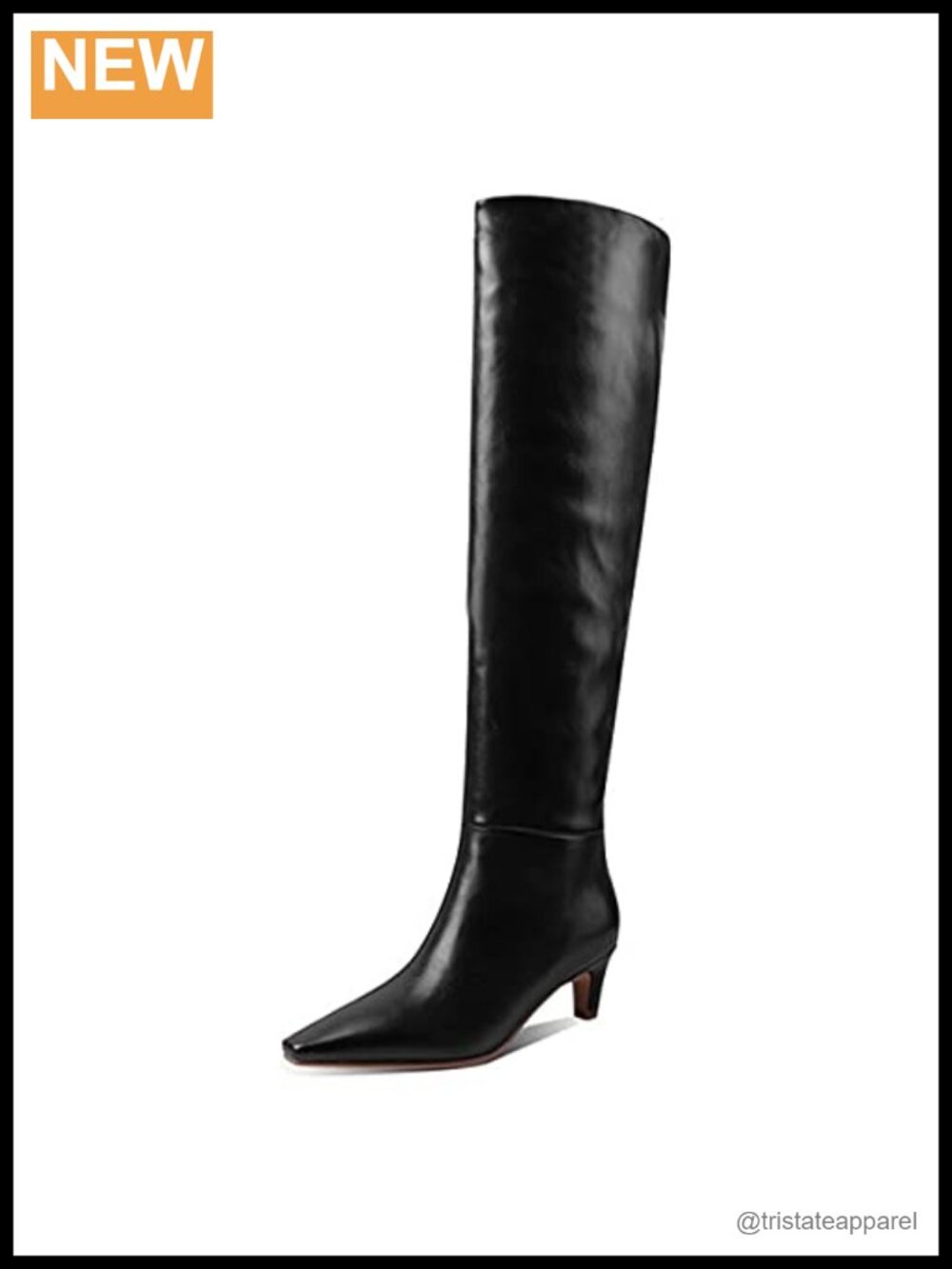 Women's Slouch Over the Knee Kitten Heel Boots Square Toe Synthetic Leather